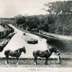 104 LUCS H0056 Horses and barge at Almond Aqueduct